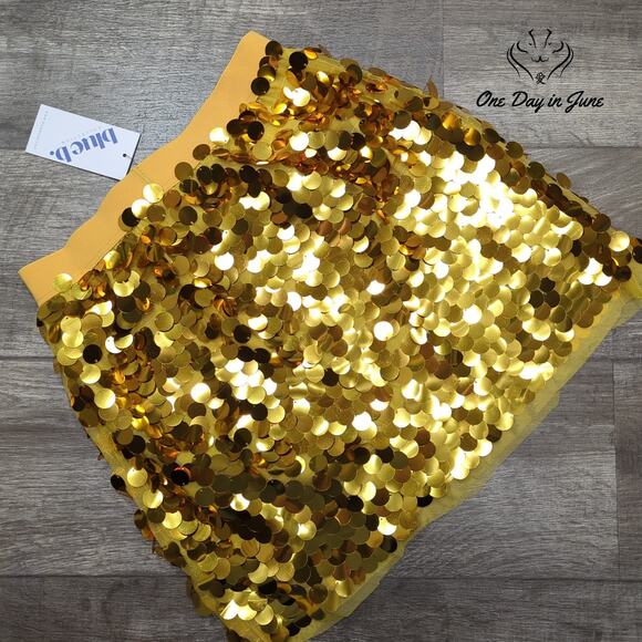 blue b. Pull On Sequin Mini Skirt Size S - Picture 5 of 5